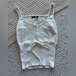 Brandy Melville Women’s White Sweater Tank